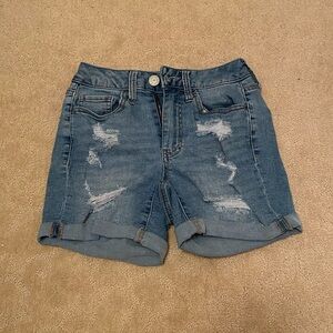 SO Blue Distressed Jean Shorts